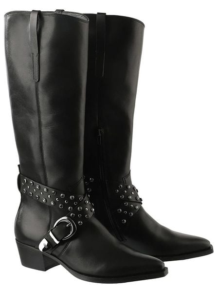 Högl Skórzane kozaki "Courtney" w kolorze czarnym rozmiar: 38,5. Czarne kozaki damskie HÖGL, bez obcasa. Za 868.45 zł.