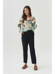 TATUUM Spodnie w kolorze granatowym rozmiar: 36. Niebieskie spodnie materiałowe damskie Tatuum, bez wzorów, z materiału. Za 157.35 zł.