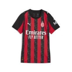 Damska koszulka domowa AC Milan 25/26 PUMA For All Time Red Black. Czarne bluzki damskie Puma, xs, bez wzorów, sportowe, bez kołnierzyka, bez ramiączek. Za 439.00 zł.