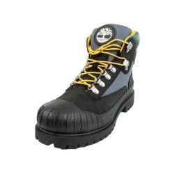 Botki Męskie Skóra. Czarne buty zimowe męskie Timberland, z gumy, z okrągłym noskiem, bez zapięcia. Za 901.99 zł.