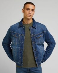 LEE REVERSABLE RIDER JACKET MĘSKA KURTKA JEANSOWA DŻINSOWA NA GUZIKI MID DARK L89HPME46. Kurtki męskie Lee, l, bez wzorów, z jeansu, bez kaptura. Za 309.99 zł.