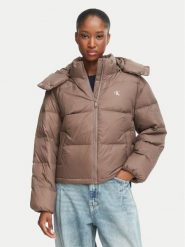 Calvin Klein Jeans Kurtka puchowa Essential LV047H500G Brązowy Relaxed Fit. Brązowe kurtki damskie Calvin Klein Jeans, xs, bez wzorów, z jeansu, bez kaptura. Za 949.99 zł.