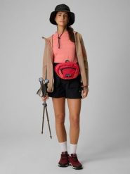 4F Spodenki trekkingowe szybkoschnące damskie - czarne XXL. Czarne szorty damskie 4f, bez wzorów, z materiału. Za 169.99 zł.