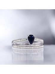 DIAMOND & CO Złoty pierścionek "Eugénie" z diamentami rozmiar: 56. Niebieskie pierścionki damskie Diamond & Co, z diamentem, złote. Za 1,283.99 zł.