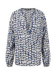 FYNCH-HATTON Bluzka w kolorze granatowo-kremowym rozmiar: 40. Brązowe bluzki damskie Fynch-Hatton, bez wzorów, z wiskozy, bez kołnierzyka, bez ramiączek. Za 126.99 zł.