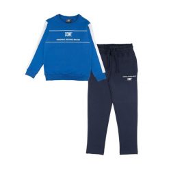 Leone 1947 Wacs Kinder Winter-Trainingsanzug mit Rundhalsausschnitt. Niebieskie spodnie dresowe damskie LEONE 1947 APPAREL, bez wzorów, z bawełny. W wyprzedaży za 96.62 zł.