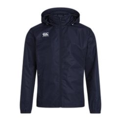 Wodoodporna kurtka zapinana na zamek błyskawiczny Canterbury Club Vaposhield. Niebieskie kurtki męskie CANTERBURY, s, bez wzorów, z materiału, bez kaptura. Za 435.00 zł.