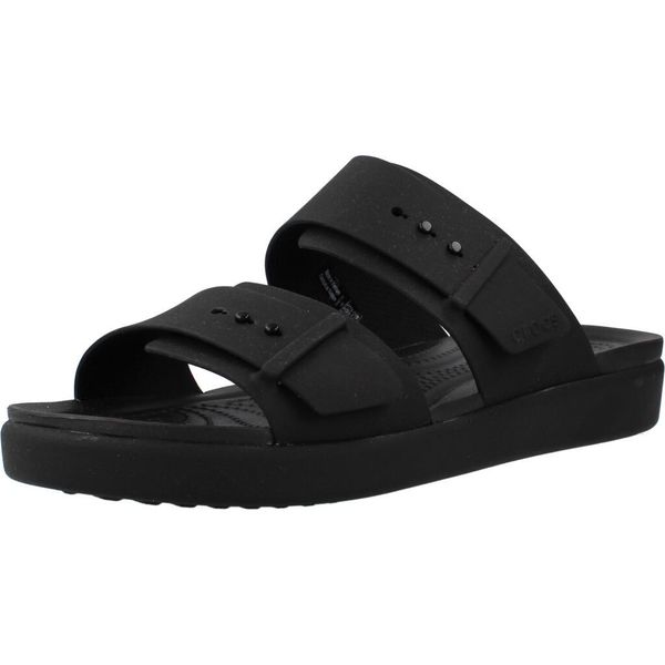 Sandały CROCS 211215C Czarny. Czarne obuwie trekkingowe damskie Crocs, bez wzorów, z syntetyku, bez obcasa. Za 303.99 zł.