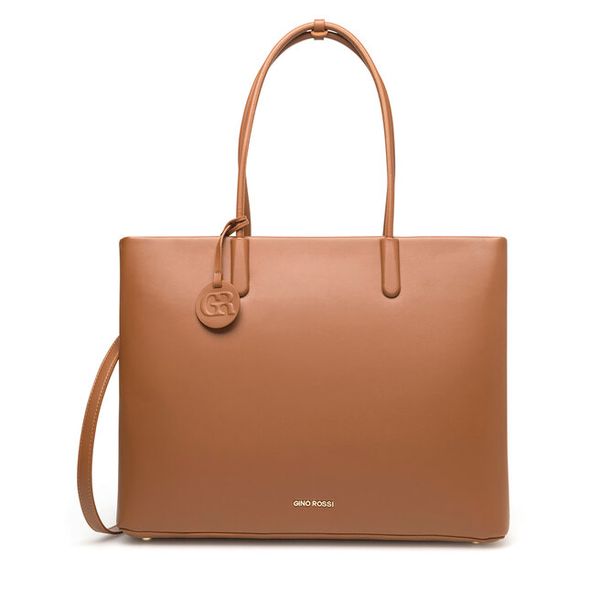 Torebka GINO ROSSI. Brązowe torebki klasyczne damskie Gino Rossi, bez wzorów, bez dodatków. Za 329.99 zł.