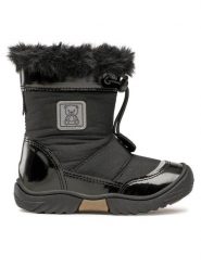 Lasocki Kids Śniegowce CI12-FLICK-20(II)DZ Czarny. Czarne kozaki dziewczęce Lasocki Kids, bez wzorów, z materiału, bez obcasa. Za 99.99 zł.