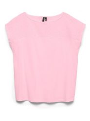 Vero Moda Bluzka w kolorze jasnoróżowym rozmiar: L. Różowe bluzki damskie Vero Moda, l, bez wzorów, z bawełny, bez kołnierzyka, bez ramiączek. Za 65.54 zł.