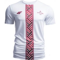 Koszulka funkcyjna męska Łotwa Pyeongchang 2018 TSMF800 - biały. Białe bielizna termoaktywna męska 4f, m, bez wzorów, z dzianiny. W wyprzedaży za 59.99 zł.