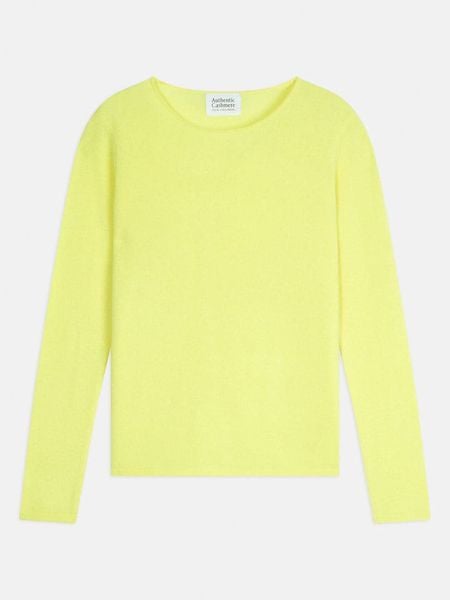 AUTHENTIC CASHMERE Kaszmirowy sweter "Epéna" w kolorze żółtym rozmiar: S. Żółte swetry klasyczne damskie AUTHENTIC CASHMERE, s, z kaszmiru, bez kołnierzyka. Za 364.95 zł.