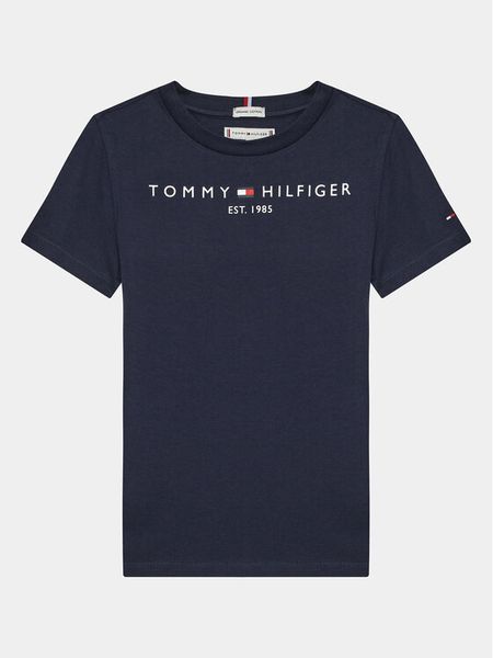 Tommy Hilfiger T-Shirt Essential KS0KS00210 Granatowy Regular Fit. Niebieskie t-shirty chłopięce Tommy Hilfiger, bez wzorów, z bawełny, bez ramiączek. Za 79.99 zł.