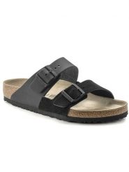 Birkenstock Klapki "Arizona Split" w kolorze czarnym rozmiar: 40. Czarne klapki damskie Birkenstock, bez wzorów, bez obcasa. Za 394.38 zł.