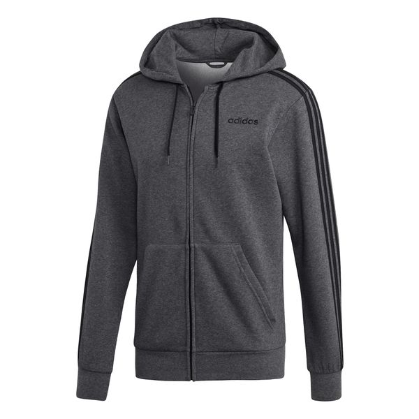 Bluza adidas Essentials 3 Stripes Fullzip Fleece M DX2528. Szare bluzy z kapturem męskie Adidas, m, z bawełny. Za 249.00 zł.