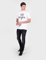 Les Hommes T-shirt "Darts" | LJT204-700P | Darts | Mężczyzna | Biały. Białe t-shirty męskie Les Hommes, m, bez wzorów, z bawełny, bez kołnierzyka. W wyprzedaży za 239.00 zł.