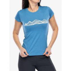 Koszulka merino damska Sensor Merino Active PT Tee S/S. Niebieskie bluzki sportowe damskie Sensor, s, bez wzorów, bez ramiączek. Za 335.99 zł.