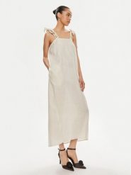 Max Mara Leisure Sukienka codzienna Senna 2416221038 Écru Relaxed Fit. Sukienki damskie Max Mara Leisure, na co dzień, bez wzorów, ze lnu, bez kołnierzyka, bez ramiączek, proste. Za 539.99 zł.