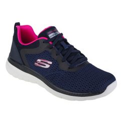Buty sportowe Sneakersy damskie, Skechers Bountiful-Quick Path. Niebieskie buty sportowe na co dzień damskie Skechers, bez wzorów, z tkaniny, trekkingowe. Za 229.99 zł.