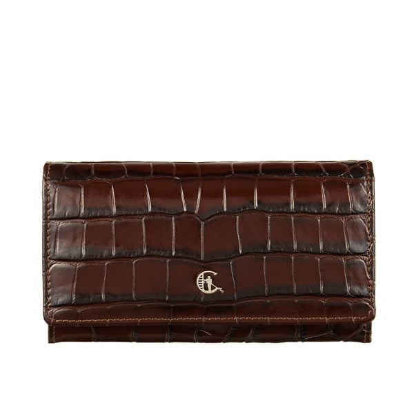 Duży portfel damski Canaletto croco PD1602s259 RFID. Brązowe portfele damskie bez wzorów, ze skóry. Za 180.00 zł.