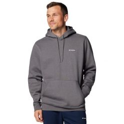 Bluza dresowa sportowa męska Meridian Creek Hoodie. Szare bluzy sportowe męskie Columbia, bez wzorów, z bawełny, sportowe, bez kołnierzyka, bez ramiączek. Za 340.70 zł.