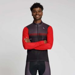 Zimowa kurtka rowerowa męska Rogelli Stryde. Czarne kurtki treningowe męskie Rogelli, na zimę, l, bez wzorów, z elastanu, rowerowe. Za 435.00 zł.