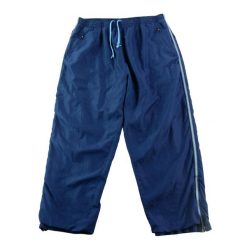 Second life - Spodnie dresowe męskie Y2K z zamkami przy kostkach - Stan dobry. Niebieskie spodnie sportowe męskie Starter, z dresówki. Za 100.86 zł.