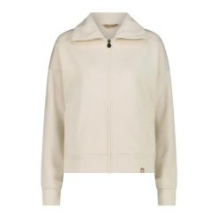 Bluza zippowana z modalu z satynowym wykończeniem damska CMP. Białe bluzy bez kaptura damskie CMP, xs, z satyny. Za 312.50 zł.