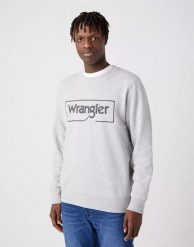 WRANGLER FRAME LOGO CREW MĘSKA BLUZA NADRUK MID GREY W662HAX37 112320241. Szare bluzy bez kaptura męskie Wrangler, m, z bawełny. Za 189.99 zł.