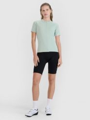 4F Legginsy kolarki rowerowe z żelową wkładką damskie - czarne L. Czarne legginsy damskie 4f, l, bez wzorów, z dzianiny. W wyprzedaży za 199.99 zł.
