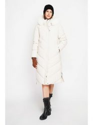 ASSUILI Płaszcz pikowany w kolorze kremowym rozmiar: 40. Brązowe płaszcze damskie Assuili, bez wzorów, klasyczne. Za 340.99 zł.