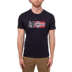 Koszulka t-shirt męski sportowy NAPAPIJRI SAINT SUMMER. Czarne t-shirty męskie Napapijri, m, bez wzorów, bez kołnierzyka. Za 99.00 zł.