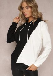Czarna Bawełniana Bluza z Kapturem i Ściągaczami Ardente. Czarne bluzy z kapturem damskie Renee, z bawełny. Za 79.99 zł.