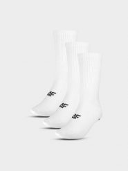 4F Skarpety casual za kostkę (3-pack) damskie - białe 35-38. Białe skarpetki damskie 4f, bez wzorów, z bawełny. Za 54.99 zł.