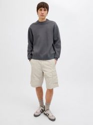 Jack & Jones Bermudy w kolorze kremowym rozmiar: M. Brązowe szorty męskie Jack & Jones, bez wzorów. Za 105.38 zł.