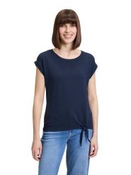 BETTY & CO Koszulka w kolorze granatowym rozmiar: M. Niebieskie bluzki damskie Betty & Co., m, bez wzorów, bez kołnierzyka, bez ramiączek. Za 42.95 zł.
