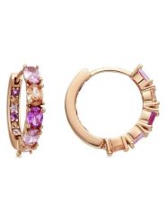 Luxenter Kolczyki-kreole z cyrkoniami rozmiar: onesize. Czerwone kolczyki damskie Luxenter, z cyrkonią, srebrne. Za 174.43 zł.