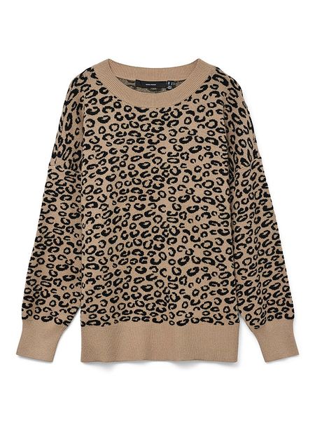 Vero Moda Sweter w kolorze beżowym rozmiar: M. Brązowe swetry klasyczne damskie Vero Moda, m, bez kołnierzyka. Za 126.15 zł.