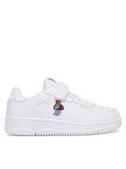 Polo Ralph Lauren Sneakersy RL05011101 Biały. Białe buty sportowe chłopięce Polo Ralph Lauren, bez wzorów, ze skóry, bez zapięcia. Za 449.99 zł.