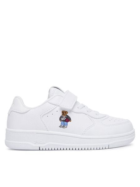 Polo Ralph Lauren Sneakersy RL05011101 Biały. Białe buty sportowe chłopięce Polo Ralph Lauren, bez wzorów, ze skóry, bez zapięcia. Za 449.99 zł.