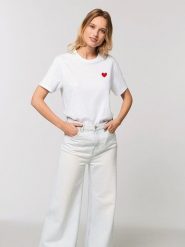 WOOOP Koszulka w kolorze białym rozmiar: L. Białe t-shirty damskie Wooop, l, bez wzorów, z bawełny, bez kołnierzyka. Za 64.95 zł.