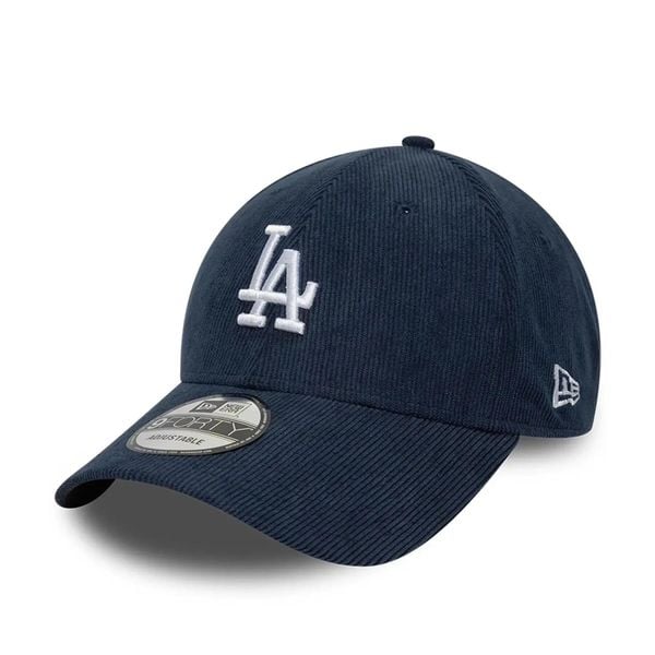 Czapka baseballowa Los Angeles Dodgers New Era 9Forty Soft Cord. Niebieskie czapki męskie New Era, bez wzorów, z materiału. Za 172.50 zł.