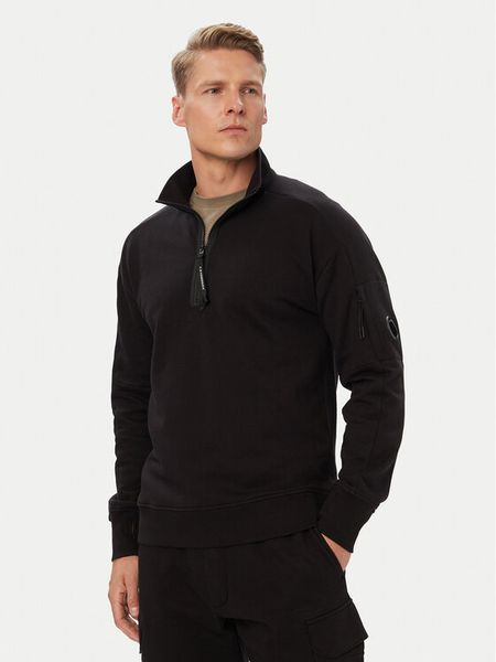 C.P. Company Bluza 21CMSS033A005086W Czarny Regular Fit. Czarne bluzy bez kaptura męskie C.P. Company, l, z bawełny. Za 1,084.00 zł.