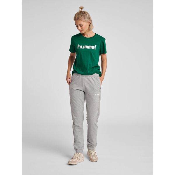 Koszulka sportowa z krótkim rękawem damska Hummel Cotton Logo. Białe bluzki sportowe damskie HUMMEL, m, bez kołnierzyka, bez ramiączek. Za 59.00 zł.