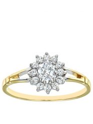 Revoni Złoty pierścionek z cyrkoniami rozmiar: 55. Żółte pierścionki damskie Revoni, z cyrkonią, złote. Za 1,478.99 zł.