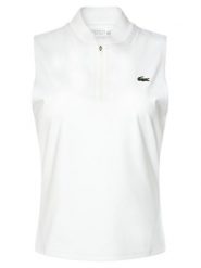 Lacoste Top PF0202 Biały Regular Fit. Białe topy damskie Lacoste, bez wzorów, z syntetyku, bez kołnierzyka. Za 529.99 zł.