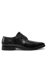 Bugatti Półbuty 311A5Q06 Czarny. Czarne buty wizytowe męskie Bugatti, ze skóry, bez zapięcia. Za 409.99 zł.