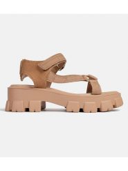 Loft37 Sandały w kolorze jasnobrązowym rozmiar: 39. Brązowe sandały damskie loft37, bez wzorów, bez obcasa, na koturnie. Za 217.99 zł.