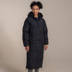 Damska długa kurtka Craghoppers Fellbarrow. Czarne kurtki damskie CRAGHOPPERS, bez wzorów, z puchu, bez kaptura. Za 854.35 zł.